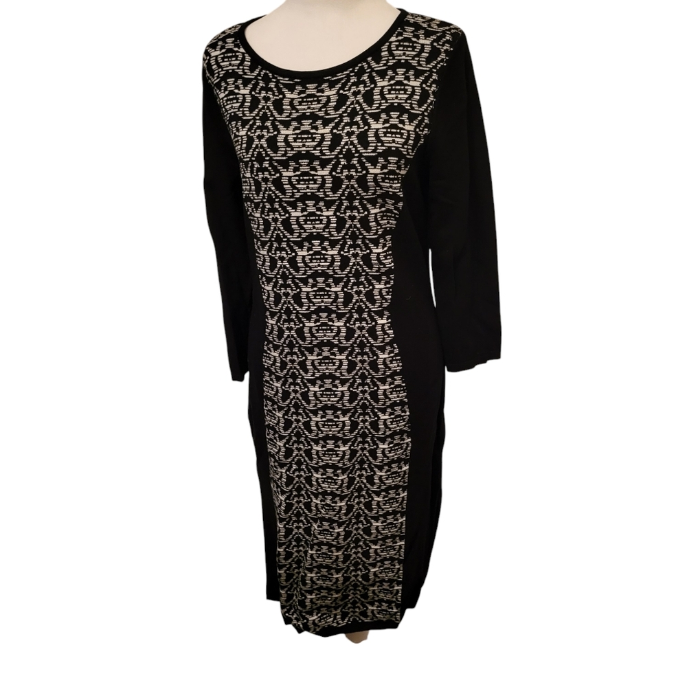 Nine West Knit Dress Black sz M